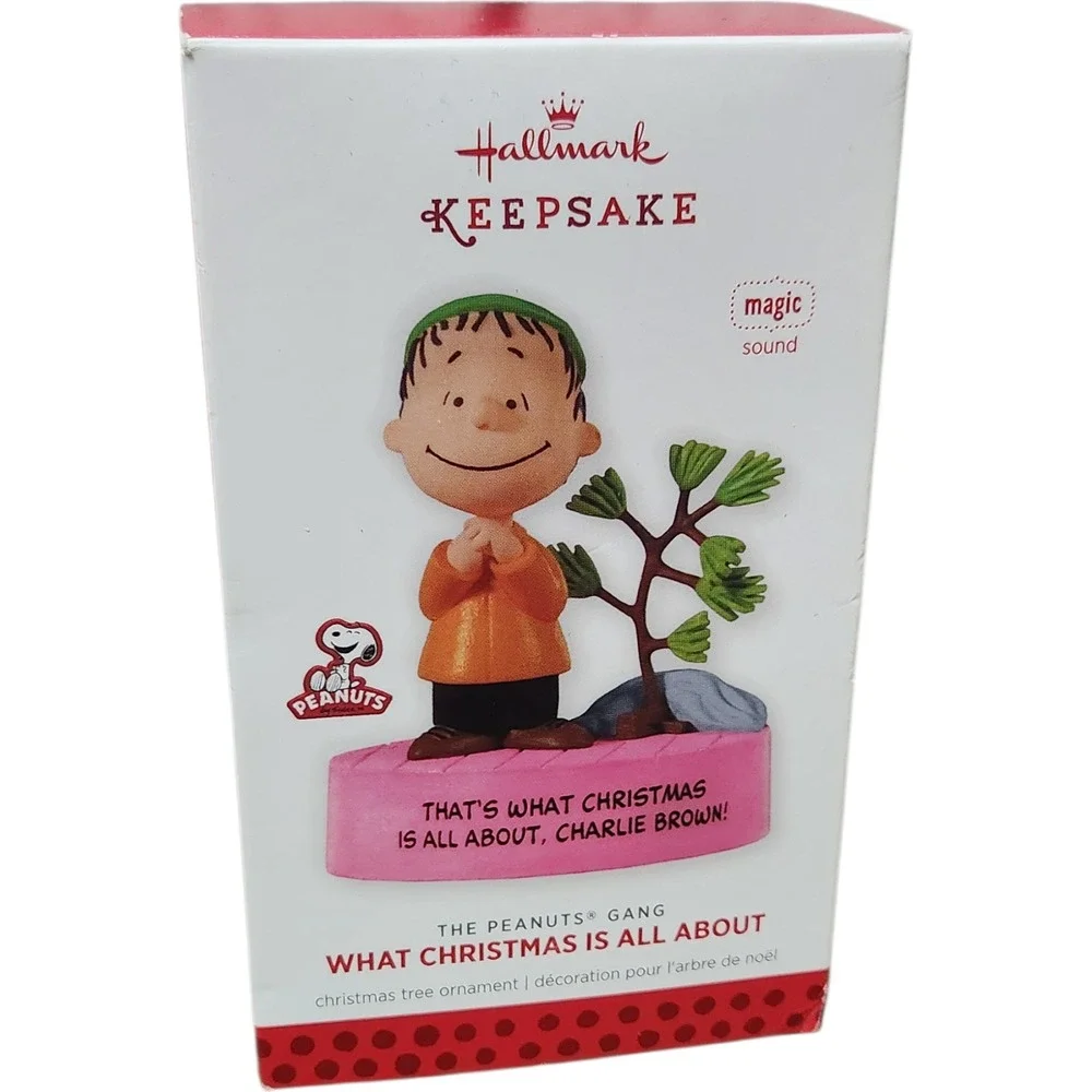 Hallmark Keepsake Peanuts Linus What Christmas Is All About Sound Ornament